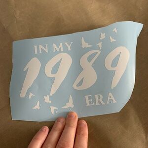 1989 Era Glossy White Vinyl Decal